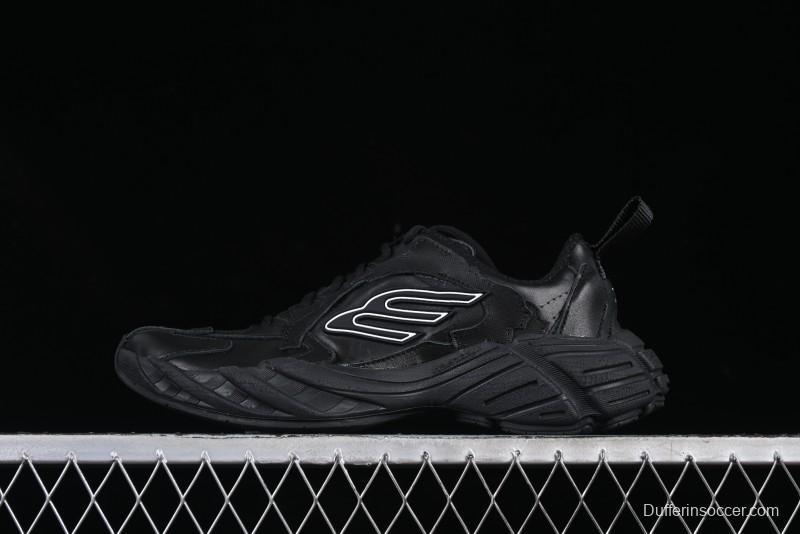 Balenciaga Monday Leather Round Toe Lace-Up Low-Top Casual Shoes - WDTSC1000