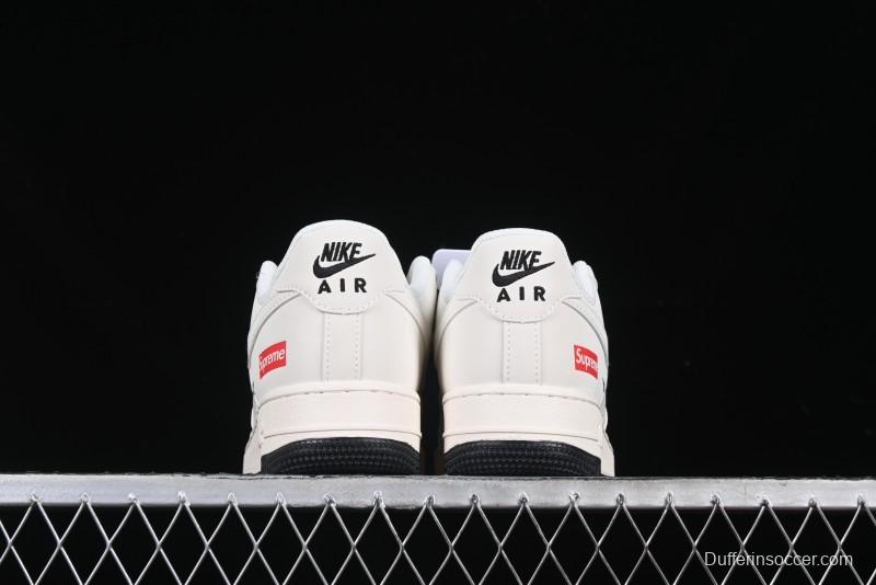Nike Air Force 1 '07 Low Supreme Collaboration Casual Sneakers with Dual-Color Sole - XZ6188-017