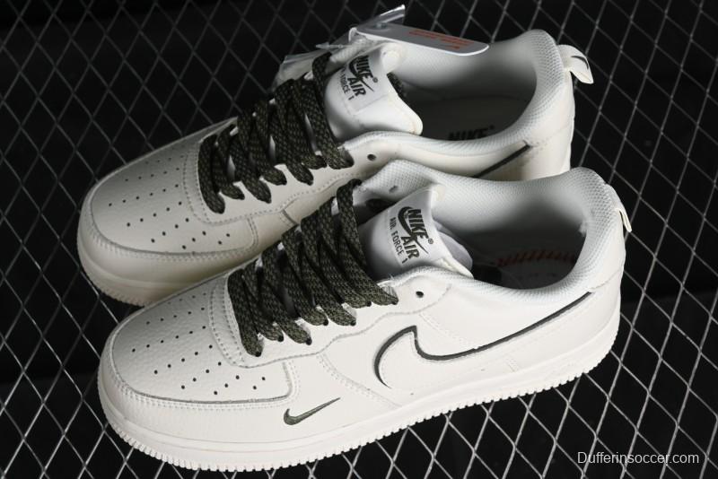 Nike Air Force 1 '07 Low Classic Military Green Mini Swoosh Starry Sky Casual Sneakers - MJ0319-022