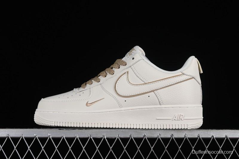 Nike Air Force 1 '07 Low Classic Khaki Mini Swoosh Starry Sky Low-Top Casual Sneakers - MJ0319-027