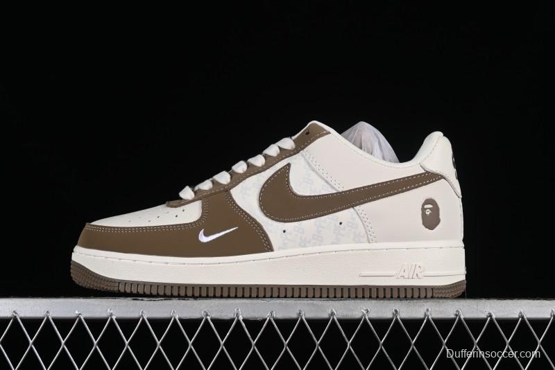 Nike Air Force 1 '07 Low BAPE Collaboration - Light Green Pigskin Low-Top Casual Sneakers - BA8806-225