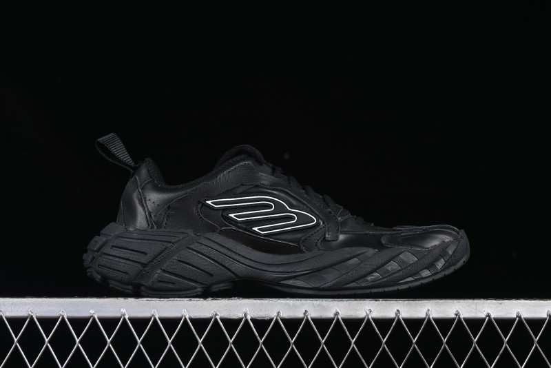 Balenciaga Monday Leather Round Toe Lace-Up Low-Top Casual Shoes - WDTSC1000