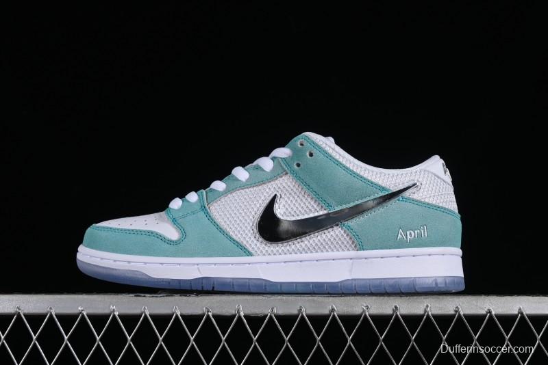 Nike April Skateboards SB Dunk Low Collaboration Frozen Rose SB Shattered Backboard Casual Skate Shoes - FD2562-400
