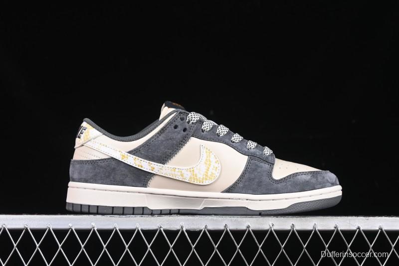 Nike SB Dunk Low Supreme Snake Year Collaboration White Hook Anniversary High-End Custom Low-Top Casual Skate Shoes - DM6868-016