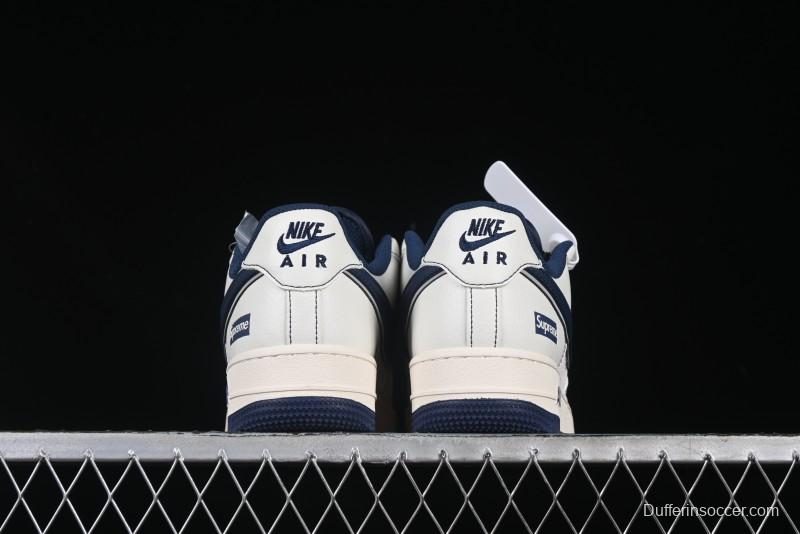 Nike Air Force 1 '07 Low Supreme Collaboration Navy Blue Line Low-Top Casual Sneakers - XZ6188-019
