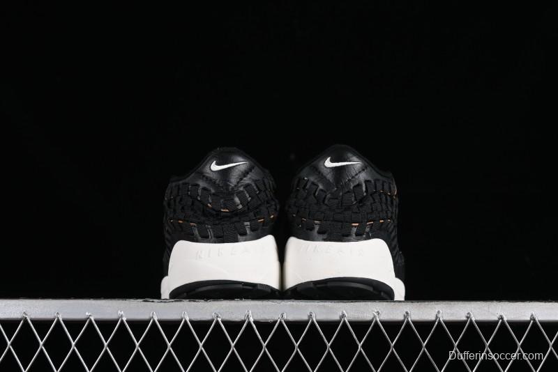 Nike Air Footscape Woven Asymmetrical Woven Slip-Resistant Low-Top Lifestyle Sneakers - FQ8129-010