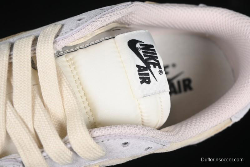 Nike Travis Scott x Air Jordan 1 Low OG AJ1 Reverse Swoosh Collaboration Sneakers - DM7866-812