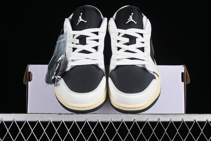 Nike Air Jordan 1 Low AJ1 Custom Black Green Low-Top Culture Casual Sneakers - DC0774-001