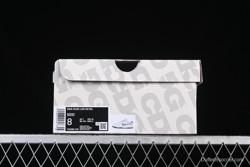 Nike SB Dunk Low The North Face x Supreme Collaboration Light Gray Hook Anniversary Custom Low-Top Casual Skate Shoes - YX5066-230