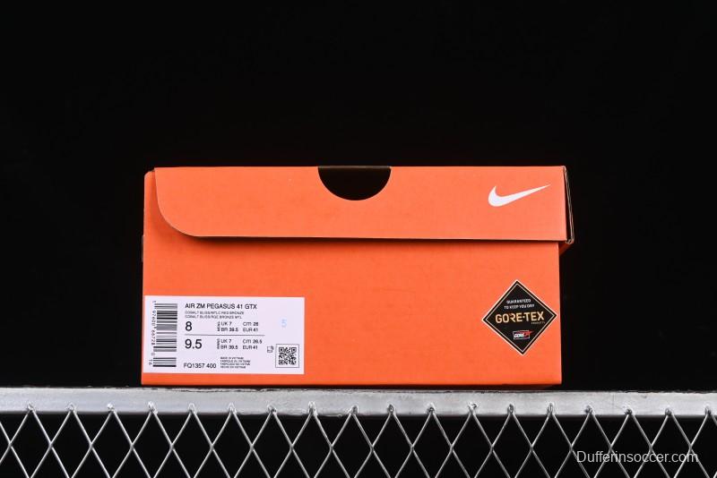 Nike Air Zoom Pegasus 41 GTX Waterproof Lightweight Running Shoes with Breathable Mesh Upper - FQ1357-400