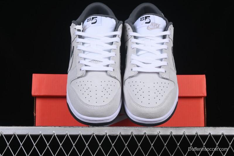 Nike Dunk Low 85 Double Swoosh White Grey SB Low Top Casual Skate Shoes - HV1800-101