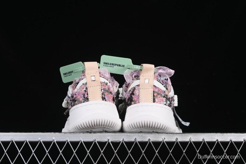 SMILEREPUBLIC SMILE Canvas Sneakers with Cut Wool Fringe and Unique Weaving - G.D4