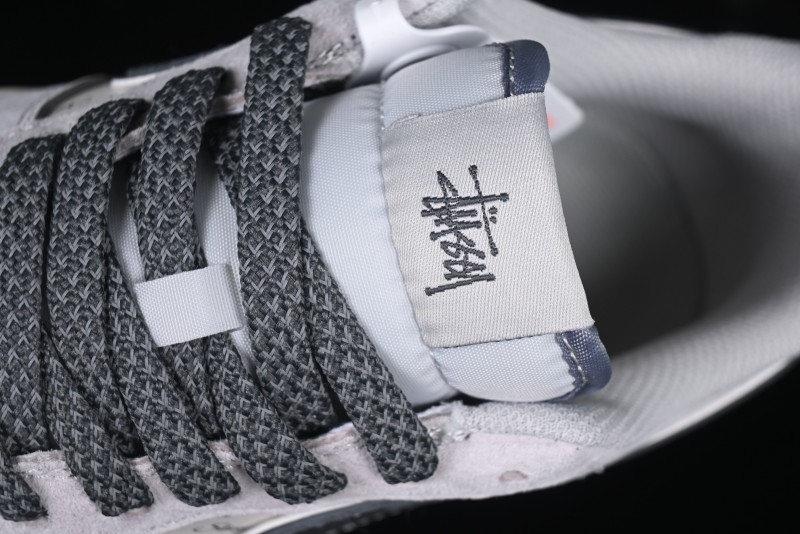 Nike Air Force 1 '07 Low Stussy Collaboration Grey Swoosh Casual Sneakers - XZ6188-911