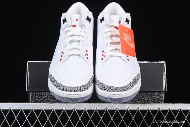 Nike Air Jordan 3 Retro White Cement Reimagined Basketball Shoes - DN3707-100