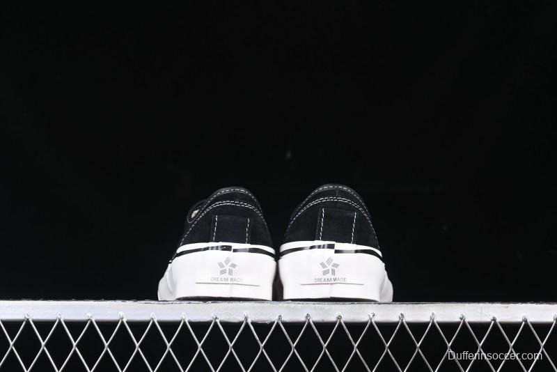 Kamiya Vulcanize Sneaker 23AW High-End Line Mihara Yasuhiro Dissolve Black White Suede Casual Low-Top Canvas Shoes - M.C3