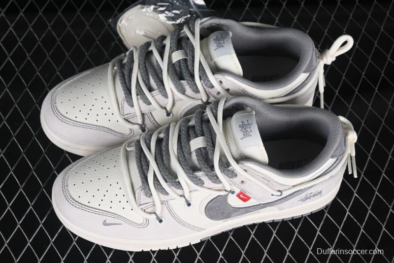 Nike SB Dunk Low BAPE Anniversary Collaboration Light Beige Brown Low-Top Casual Skate Shoes - YX5066-243