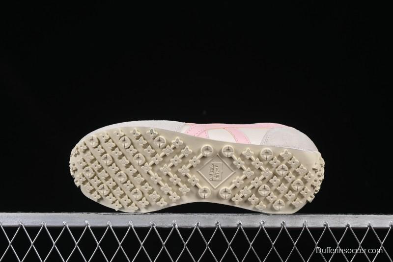 Asics Vintage-Style Sneakers - Soft Pink & Neutral Beige