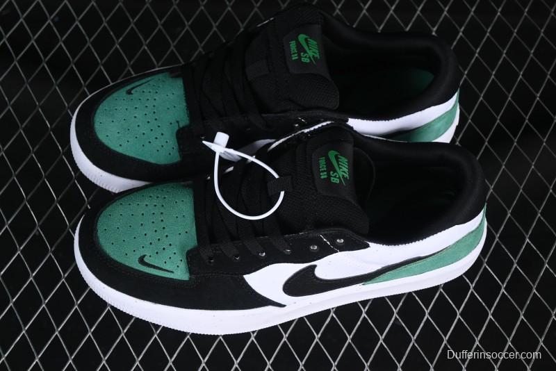 Nike SB Force 58 Low - Emerald Green, Black & White Skateboarding Shoes