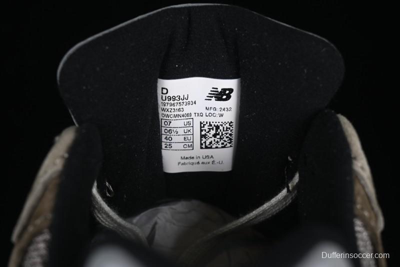 New Balance Made In USA M993 Series Classic Retro Casual Running Shoes with Heritage Design - U993JJ