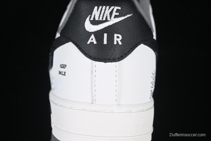 Nike Air Force 1 MVP "Rock Plan" Custom Edition - Black & White