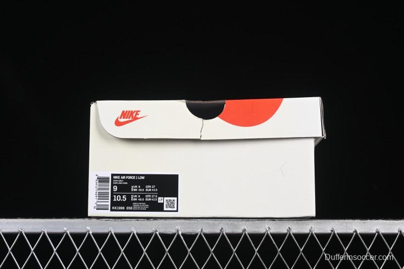 Nike Air Force 1'07 Low Dior Collaboration Grey Knit Skeleton Low-Top Casual Sneakers - KK1988-056
