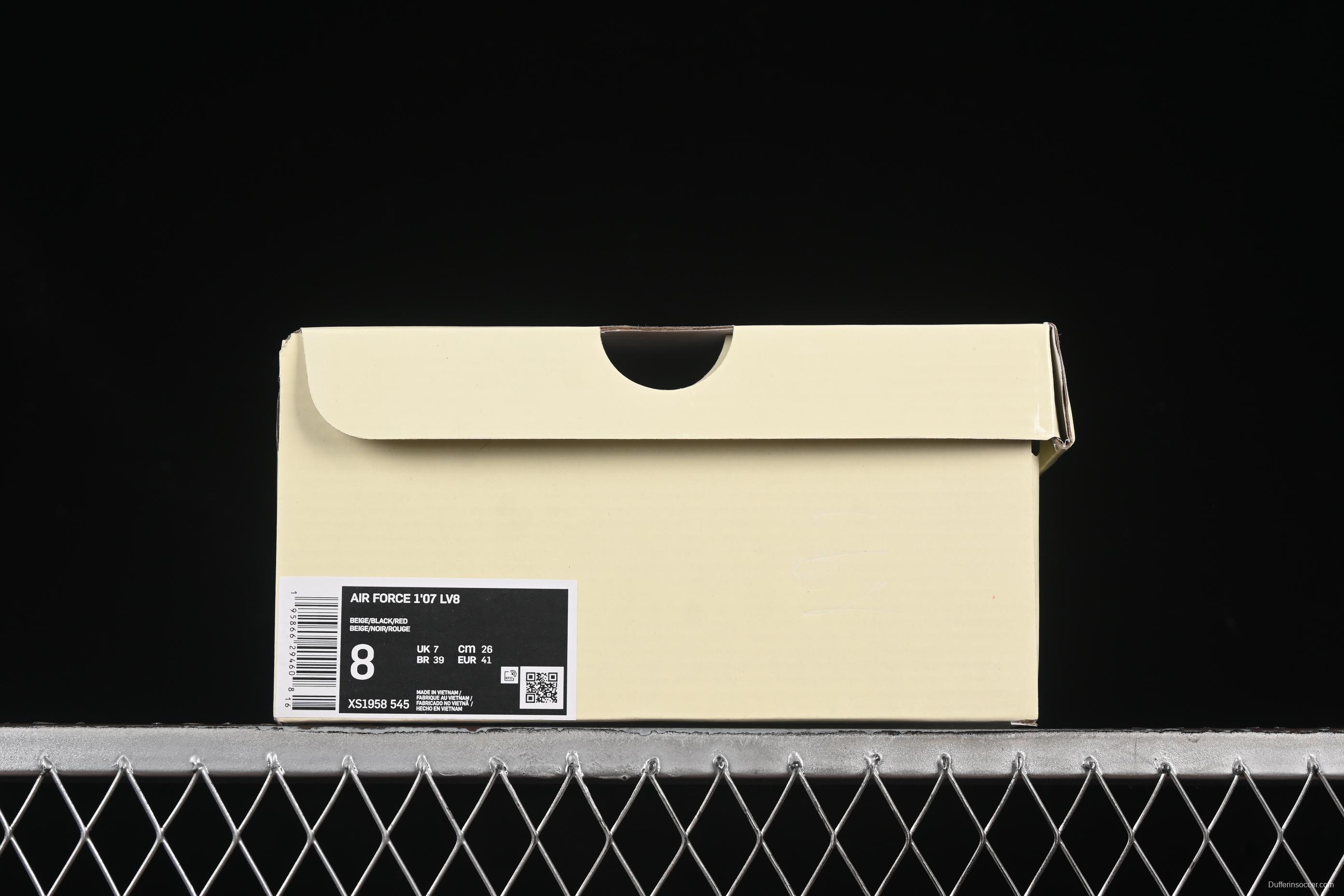 Nike Air Force 1 '07 Low Supreme Collaboration White Black Double Swoosh Casual Sneakers - XS1958-545