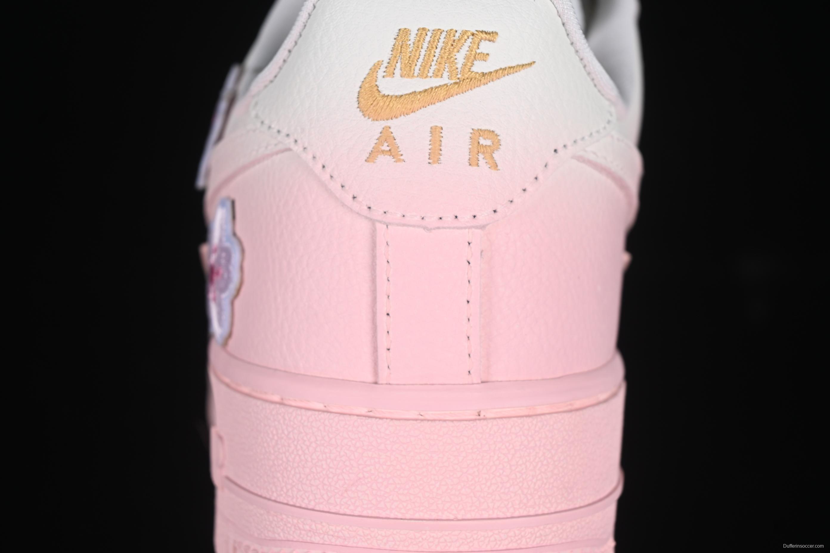 Nike Air Force 1'07 Low Casual Sneakers with Cherry Blossom Inspired Design - FC3654-121