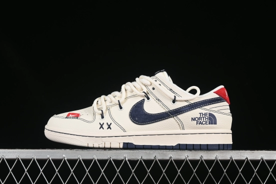 Nike SB Dunk Low The North Face x Kaws Triple Collaboration Strap Off-White Black Swoosh Anniversary Custom Low-Top Casual Skate Shoes - YX5066-283