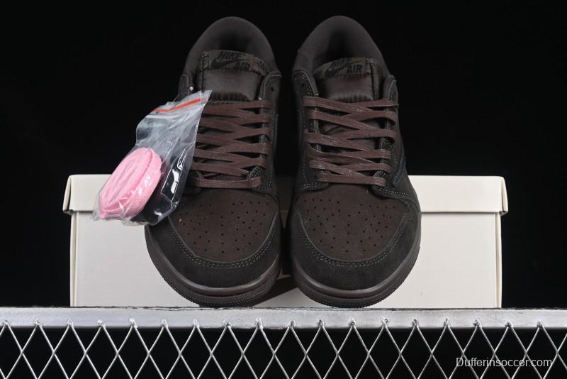 Nike Travis Scott x Air Jordan 1 Low OG AJ1 Reverse Swoosh Sneakers - DM7866-202