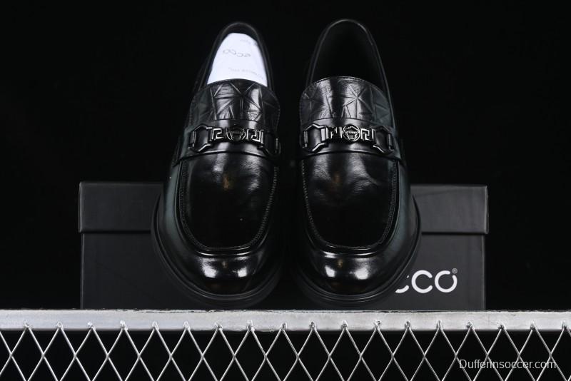 ECCO London Collection Slip-On Business Men's Leather Shoes with Wide Toe Box and Cushioned Sole - 61160801001