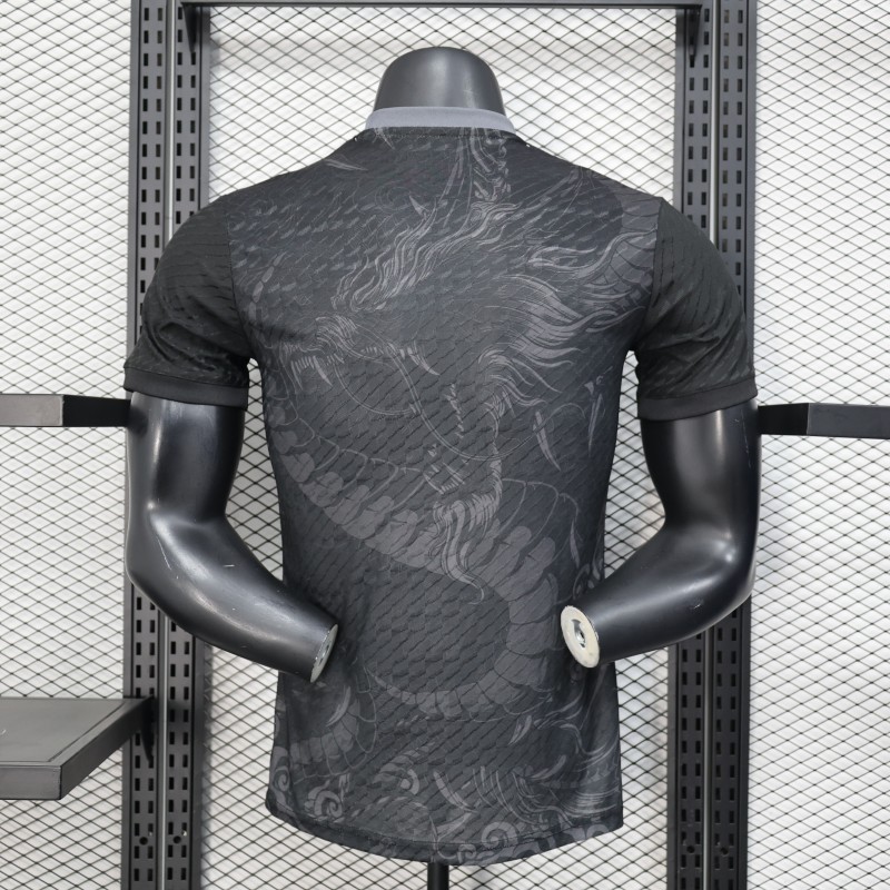 Player Version 25/26 Real Madrid Black with Dragon Design Jersey