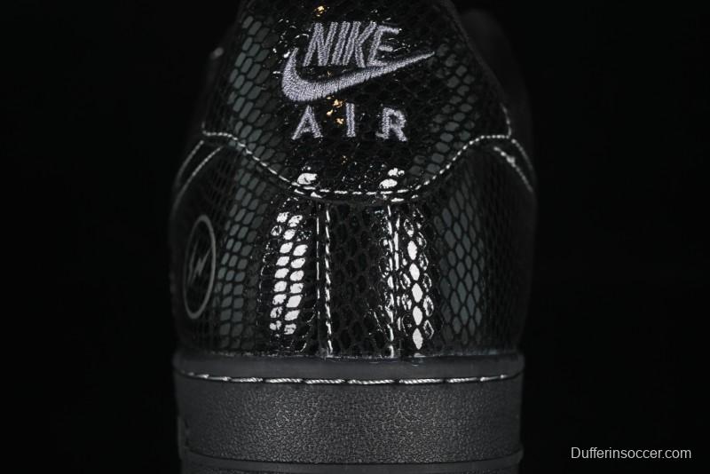 Nike Air Force 1'07 Low Lightning Collaboration Black Snake Scale Casual Sneakers - SC9207-529