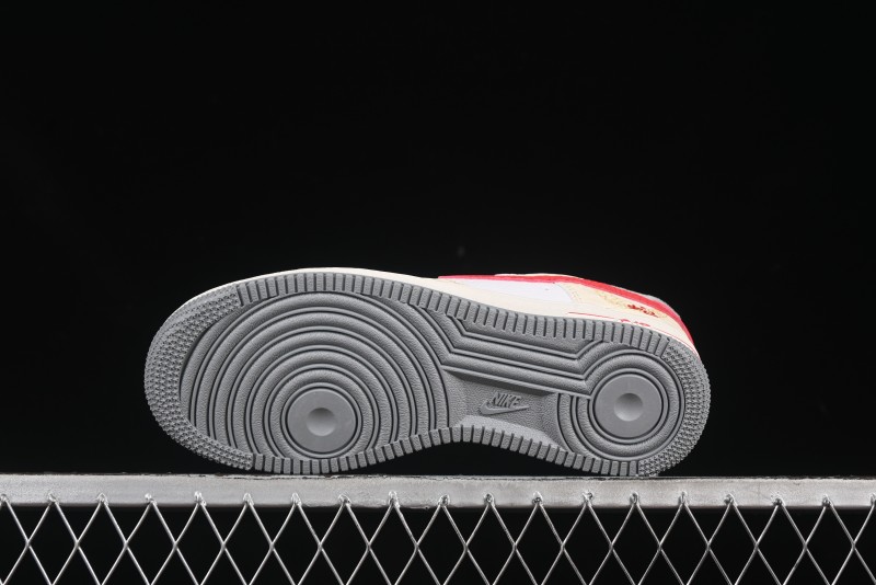 Nike Air Force 1'07 Low Snake Year Themed Casual Sneakers with Full-Length Air Cushion - DX2678-100