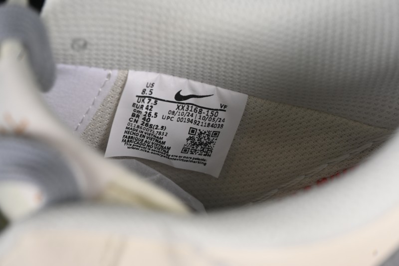 Nike Air Force 1 '07 Low Stussy Collaboration Gold Embroidery Grey Swoosh Casual Sneakers - XX3168-150