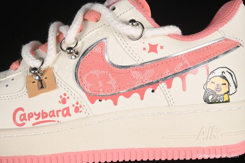 Nike Air Force 1'07 Low x Capybara "Pour milkBape" Casual Sneakers - LV0506-880