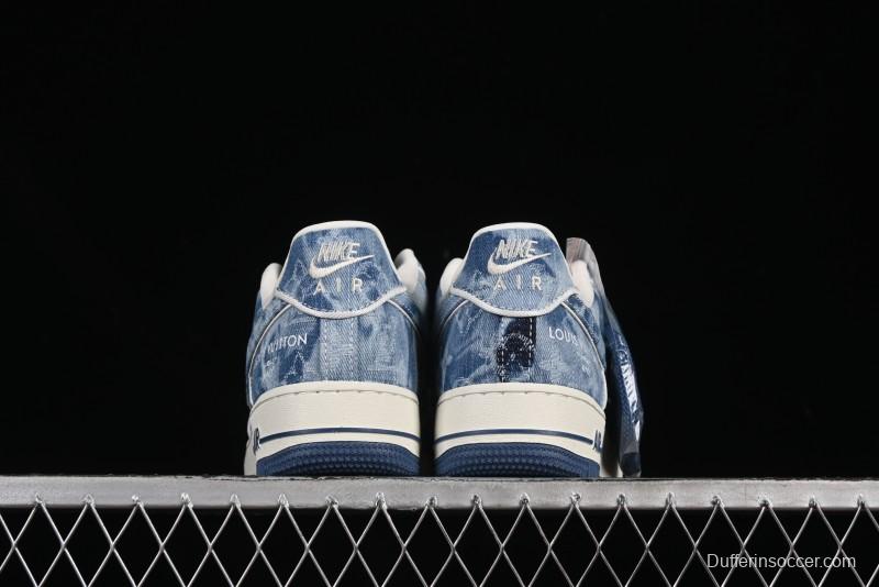 Nike Air Force 1 '07 Low LV Collaboration Blue Denim Casual Sneakers - SC9207-532