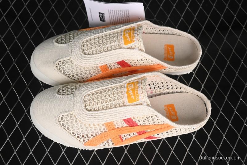 Onitsuka Tiger Mexico 66 Sabot Slip-On Sneakers with Breathable Mesh Upper - 1183A707-106