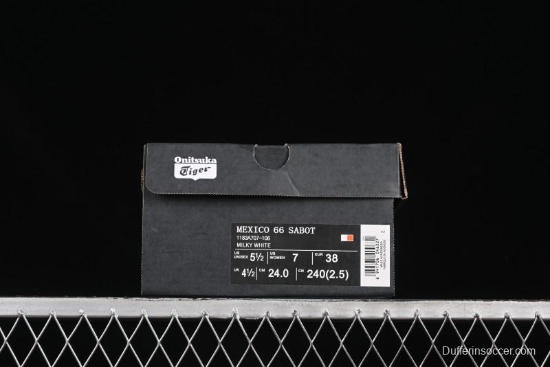 Onitsuka Tiger Mexico 66 Sabot Slip-On Sneakers with Breathable Mesh Upper - 1183A707-106