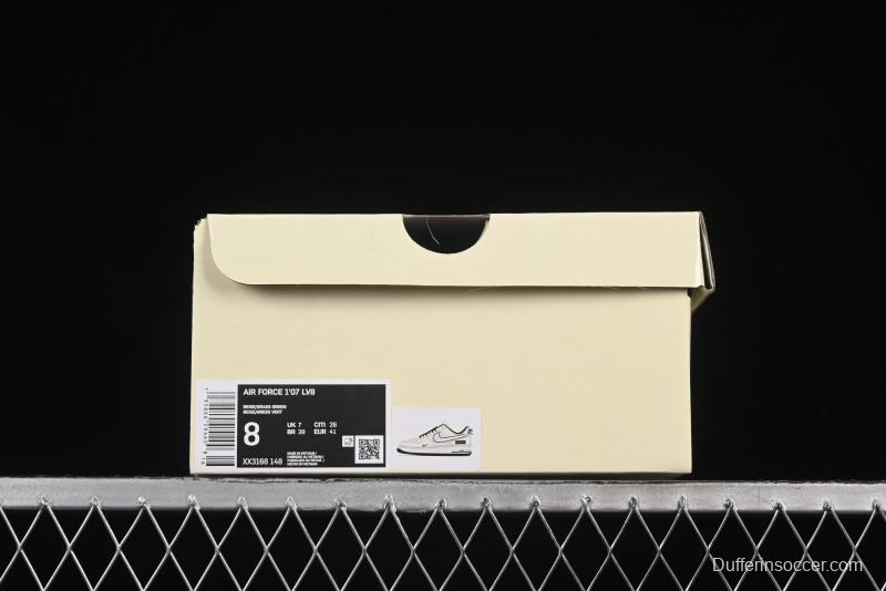 Nike Air Force 1 '07 Low Supreme Collaboration Military Green Multi Swoosh Casual Sneakers - XX3168-148