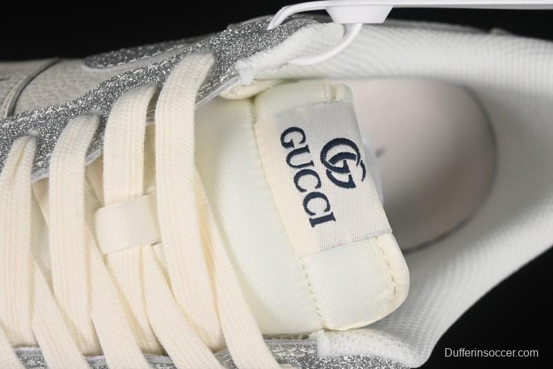 Nike Air Force 1 '07 Low Gucci Collaboration Silver Swoosh Casual Sneakers - XS1958-546