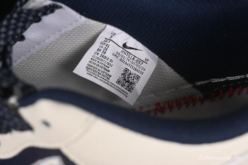 Nike Air Force 1 '07 Low Supreme Collaboration Light Blue Edge Casual Sneakers - HH7518-057