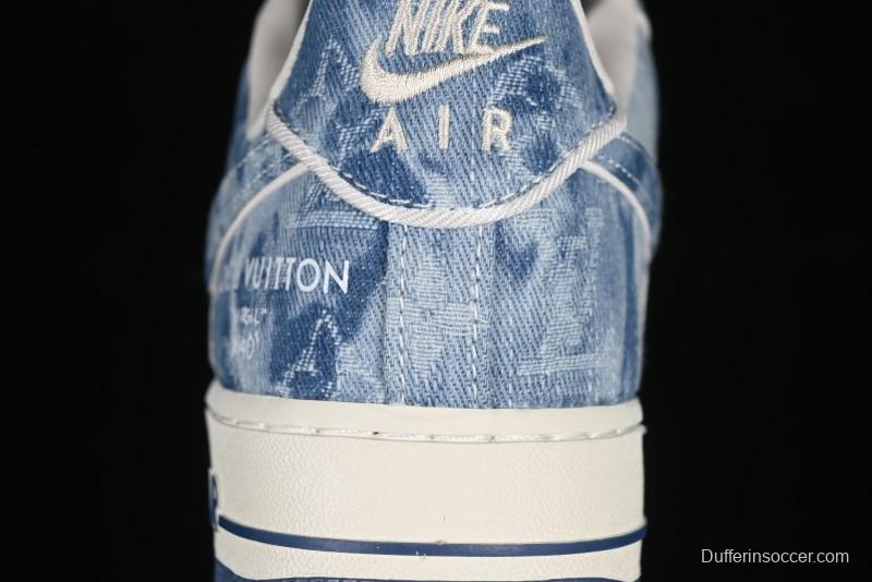 Nike Air Force 1 '07 Low LV Collaboration Blue Denim Casual Sneakers - SC9207-532