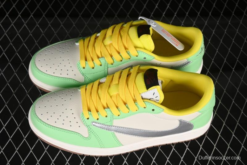 Nike Travis Scott x Fragment Design x Air Jordan 1 Low OG SP Casual Sneakers - DN6901-092