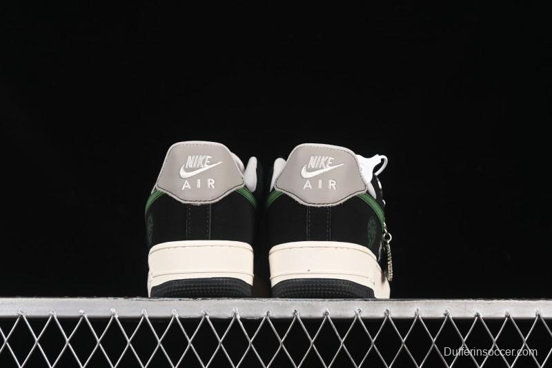 Nike Air Force 1'07 Low Chrome Hearts Collaboration Black Green Swoosh Casual Sneakers - KK1988-074