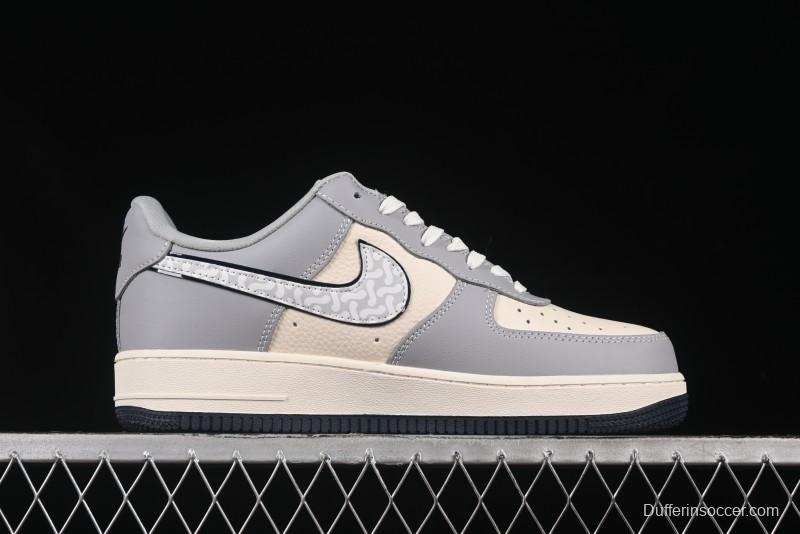 Nike Air Force 1 '07 Low Kaws Collaboration Beige Grey Casual Sneakers - KK1988-077