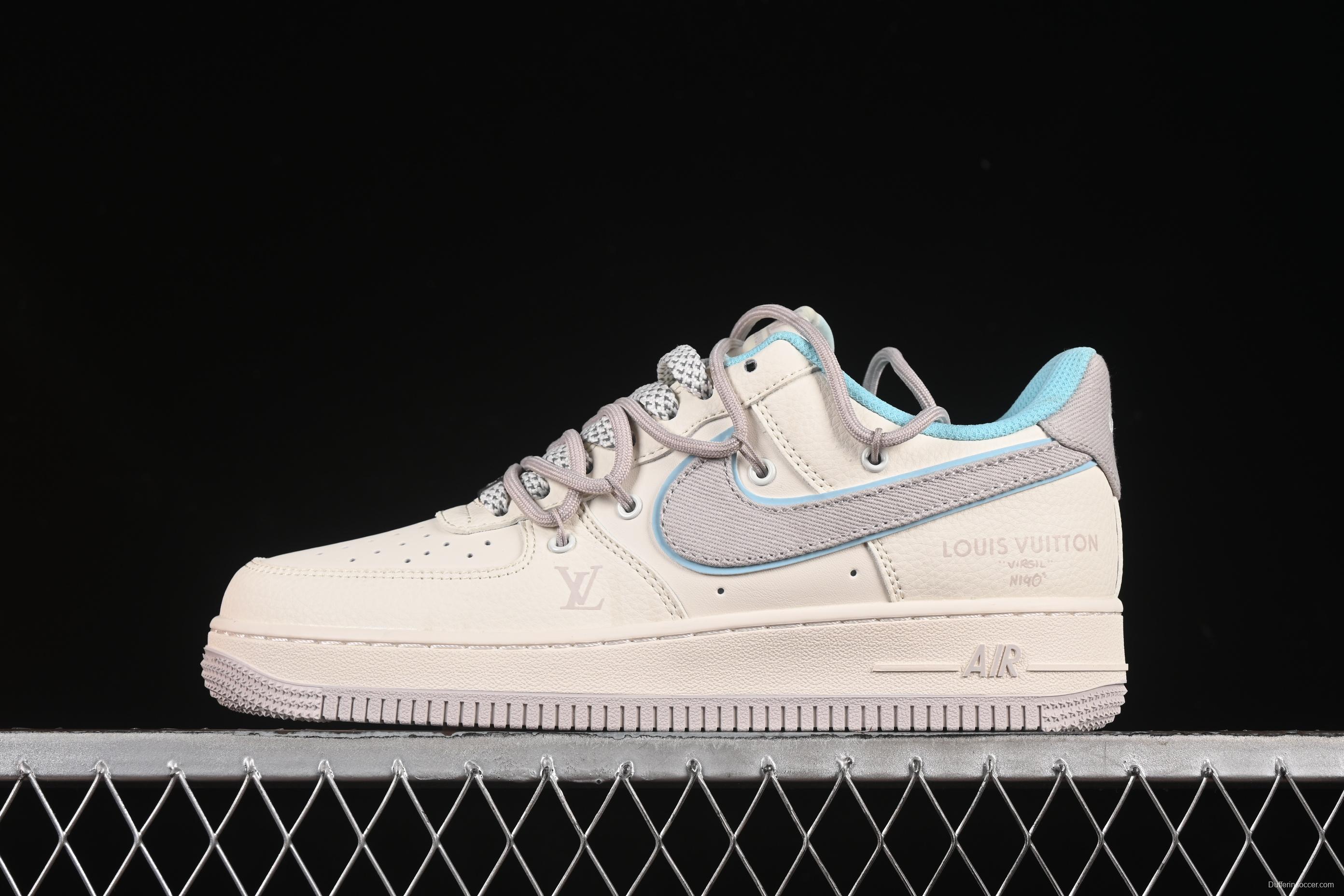 Nike Air Force 1'07 Low LV Collaboration Casual Sneakers with Full-Length Air Cushion - DM6868-095