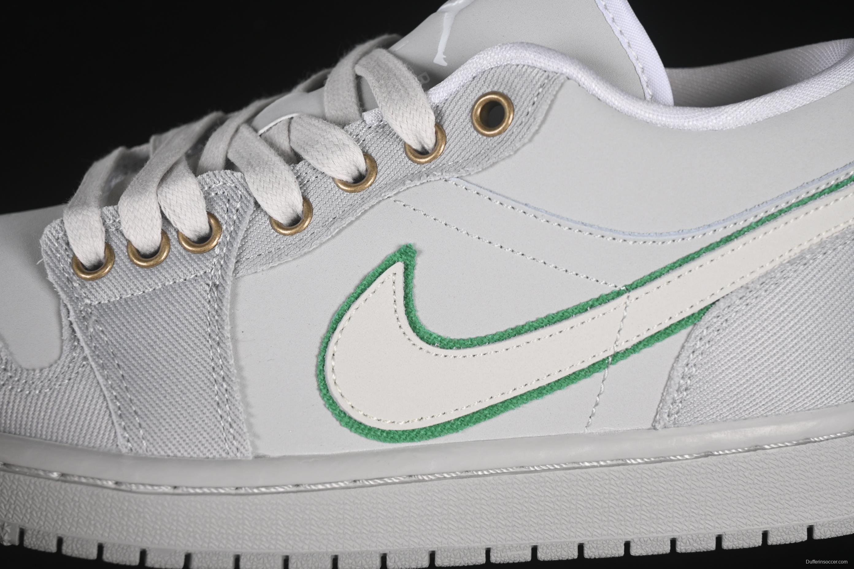 Nike Air Jordan 1 Low "Dongdan" Casual Sneakers with Woven Grey Design - IH3369-077