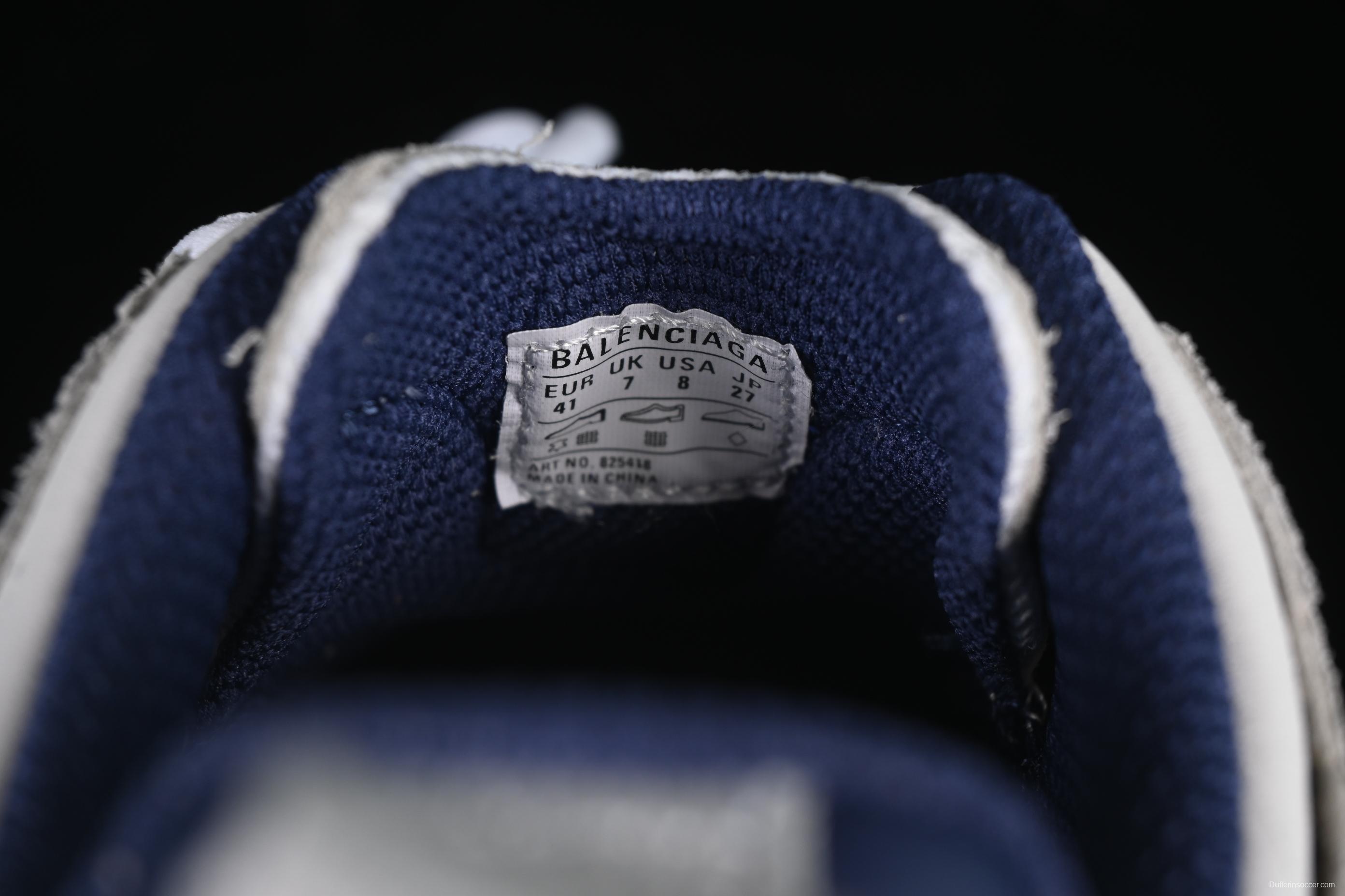 Balenciaga Monday Leather Round Toe Lace-Up Low Top Lifestyle Sneakers - WDWTS4090