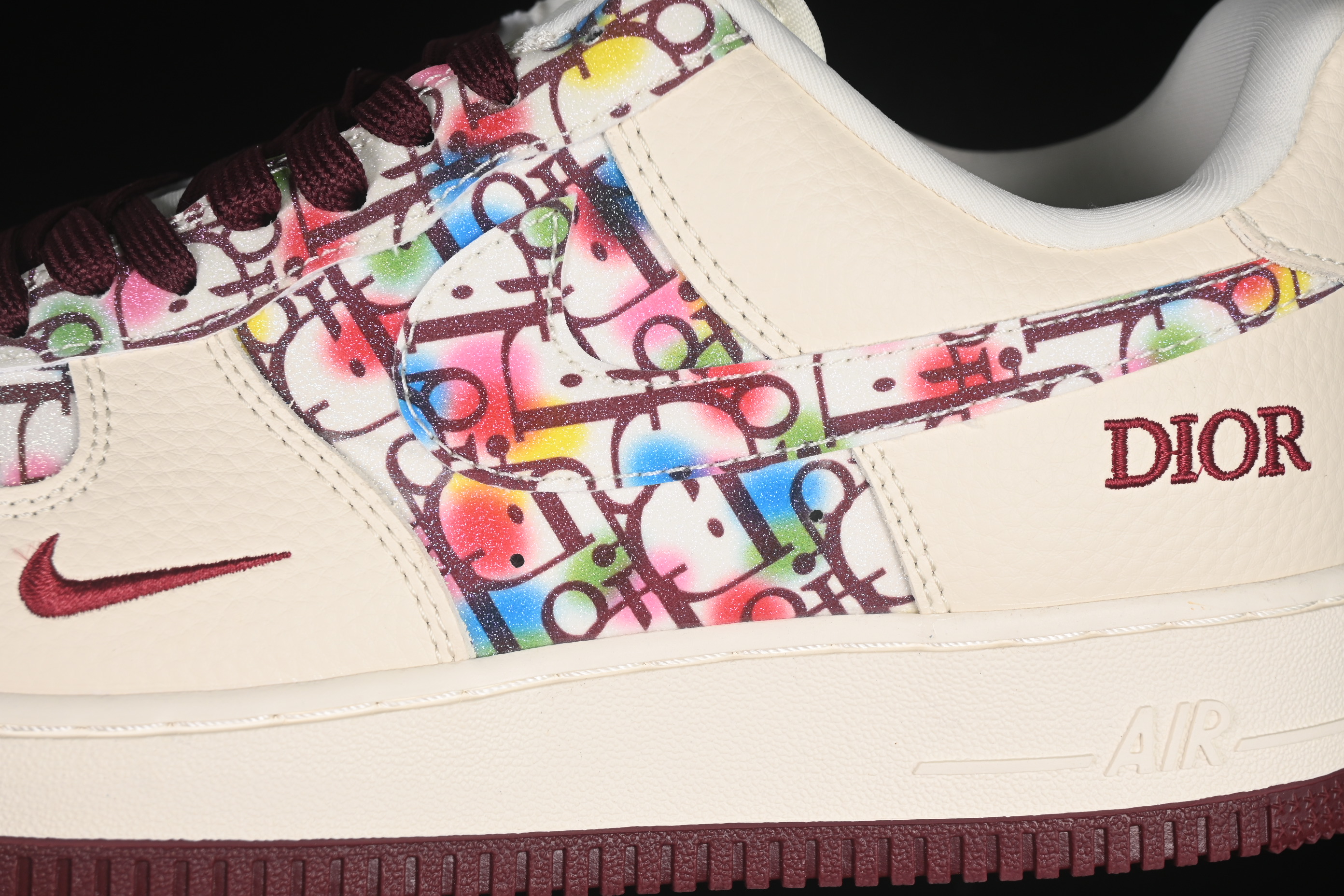Nike Air Force 1'07 Low Dior Collaboration Floral Embroidery Casual Sneakers - DF0188-063