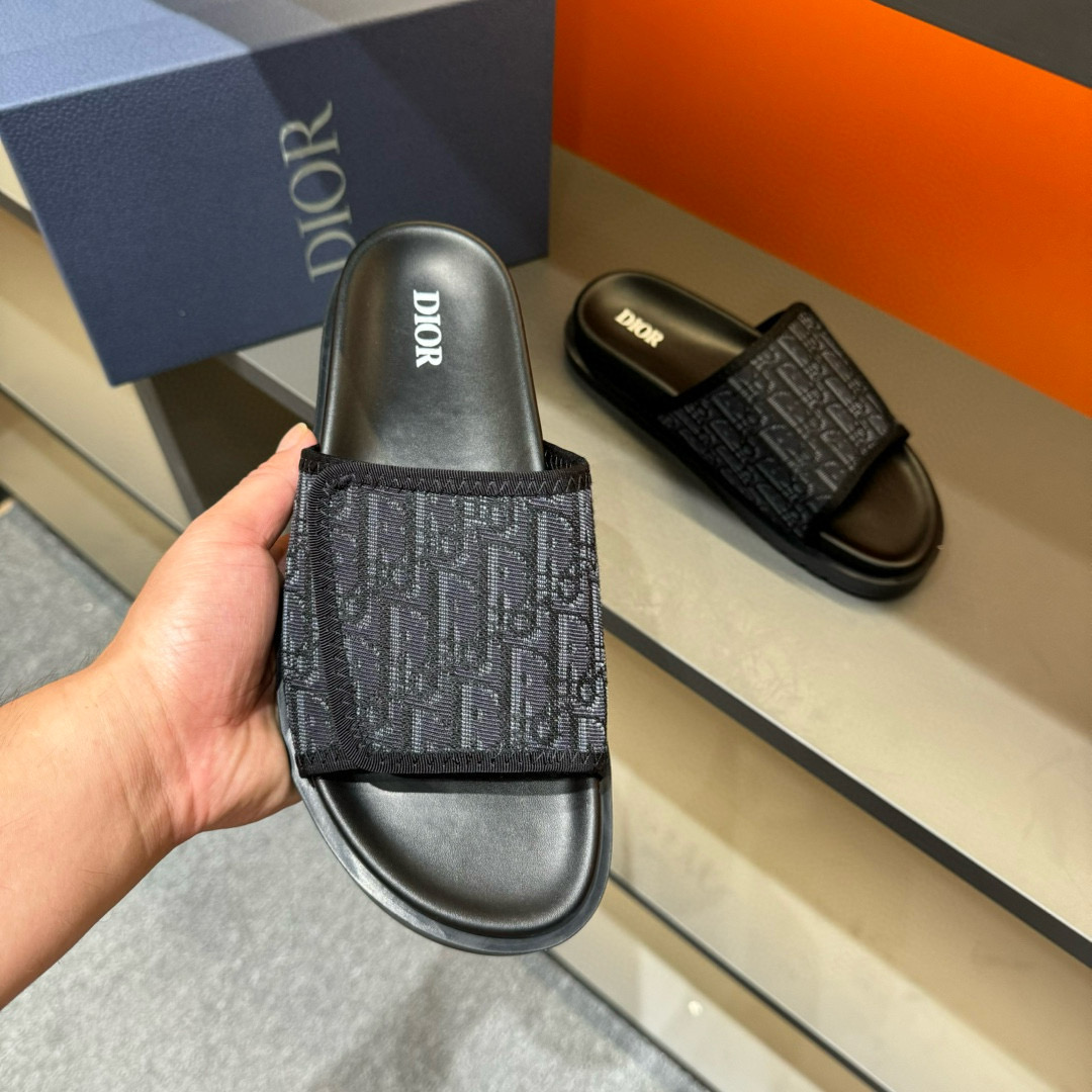 2024 Dior black mesh slippers MJ00180